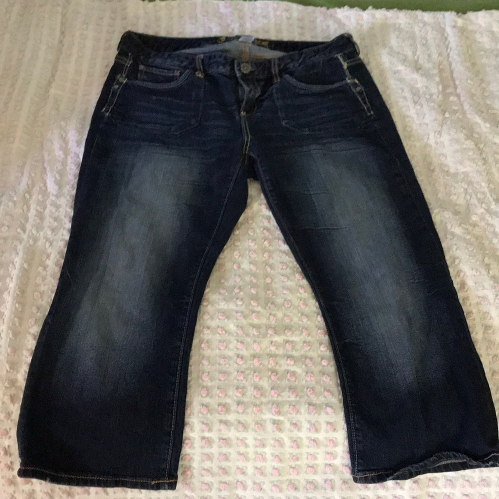 Maurices Dark Wash Denim Cropped Jean